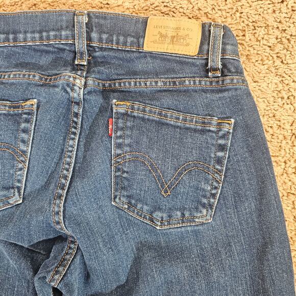 Levis 529 Jeans Womens 4 28x29 Medium Blue Curvy Boot Cut Denim Stretch Cowgirl - Picture 6 of 12